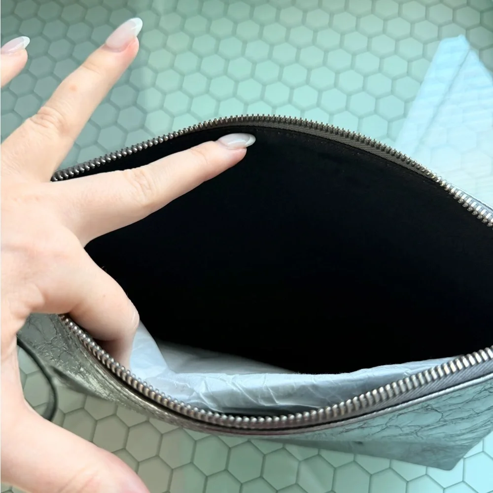 Givenchy Voyou metallic leather pouch